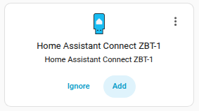 Adding the Connect ZBT-1 integration